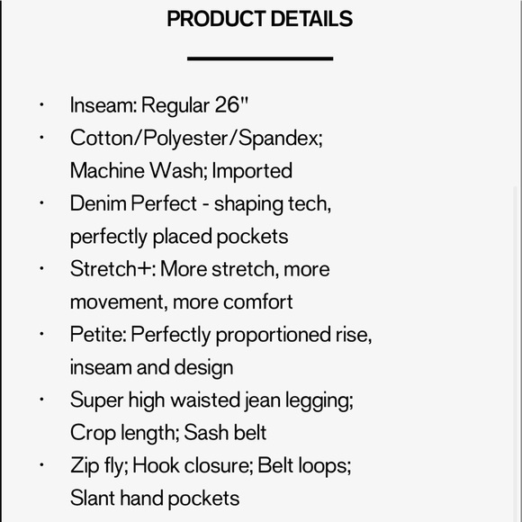 Express NWT denim perfect cropped belted jeans 10 - Picture 4 of 10